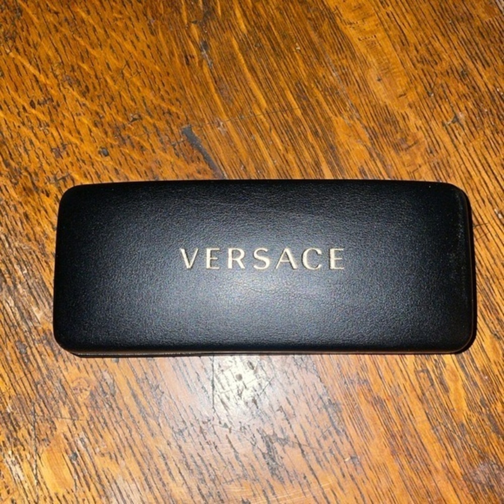 Versace glasses / sunglasses case black leather